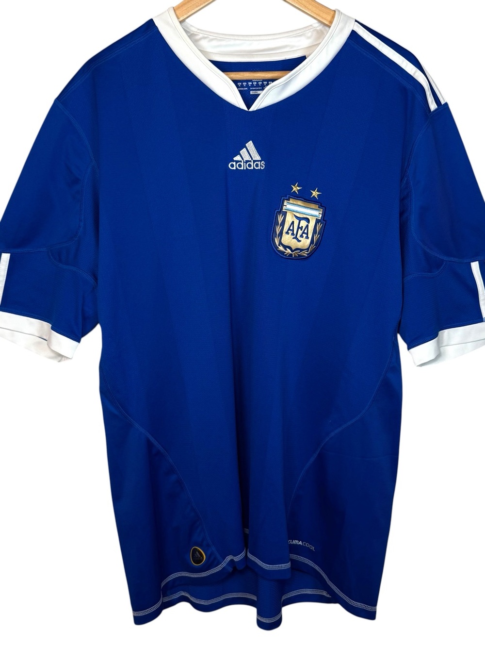 2010 Adidas Argentina Away Jersey XL Blue AFA World Cup Soccer Shirt